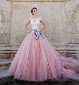 Pink Lace Wedding Ball Gown Quinceanera Dress 15 Years Girl Prom Dress Q20161